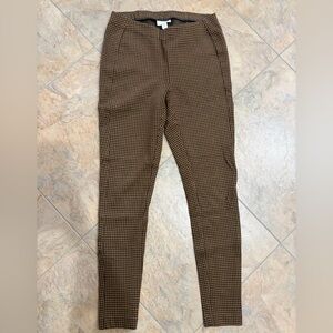 J. Jill Women’s Brown Houndstooth Ponte Leggings